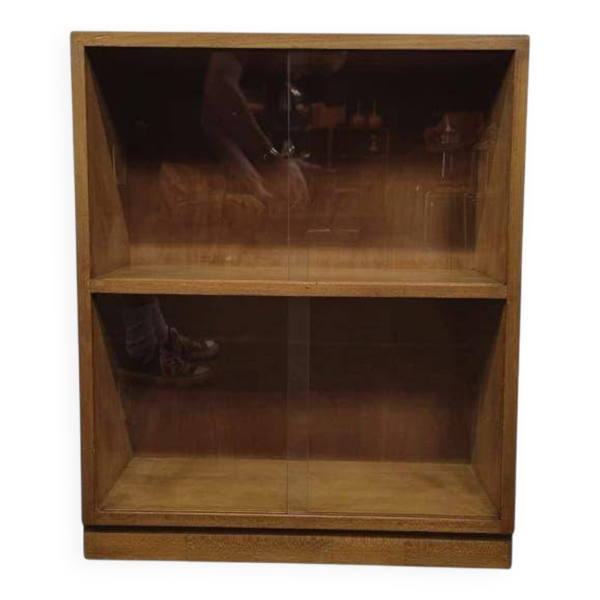 Mini étagère/vitrine/bibliothèque vintage en bois