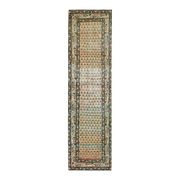 Vintage Turkish Oushak Handmade Wool Cotton Orange Runner Rug 82x311