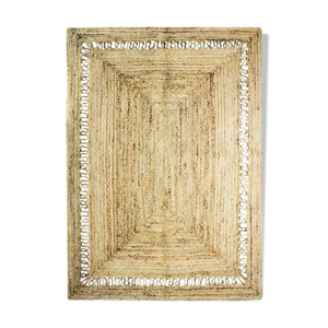 Tapis en jute motif ajouré