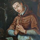 Antique painting on copper - Saint Charles Borromeo - Italian School, 17th century