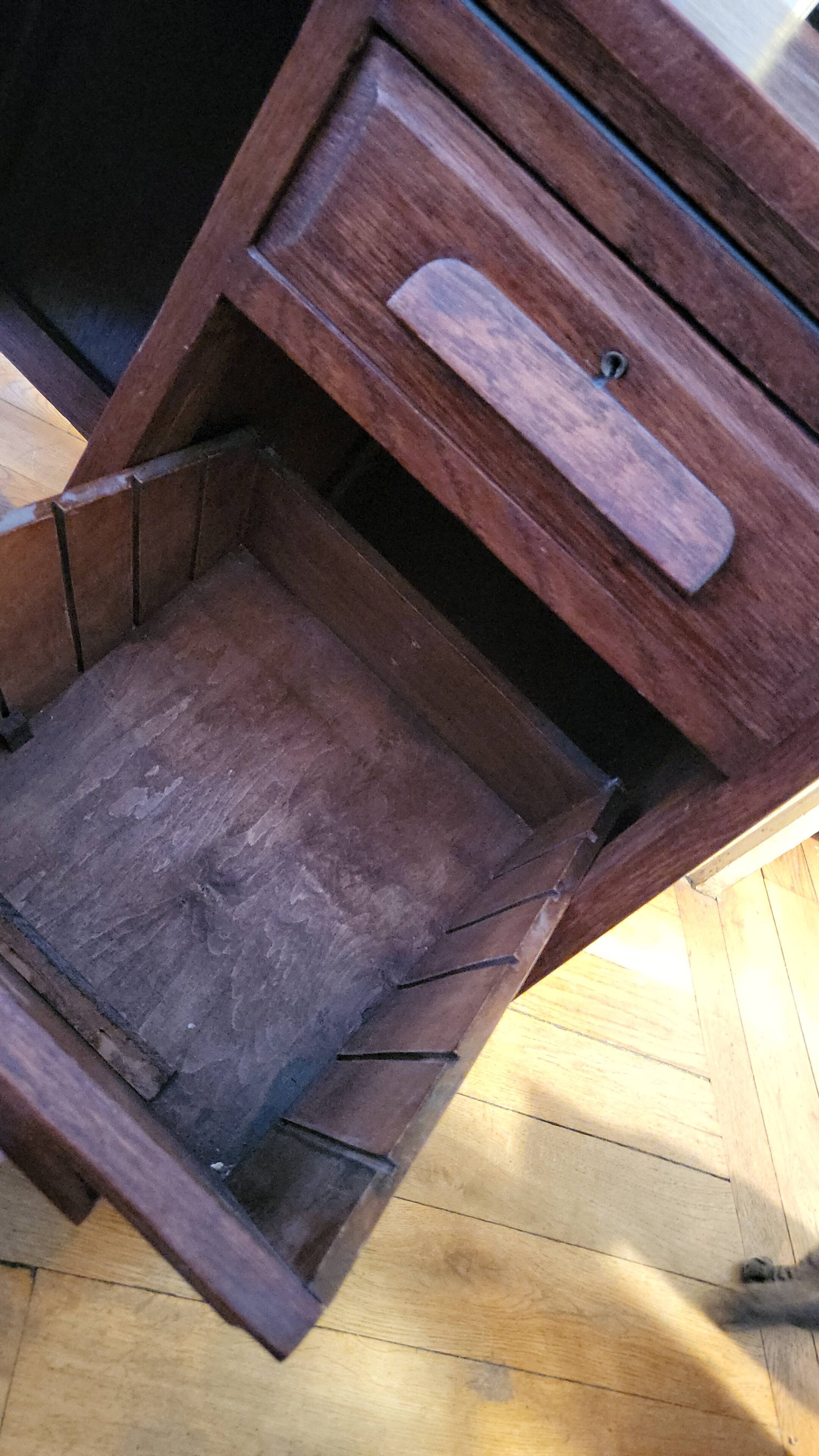 Vintage mahogany school desk