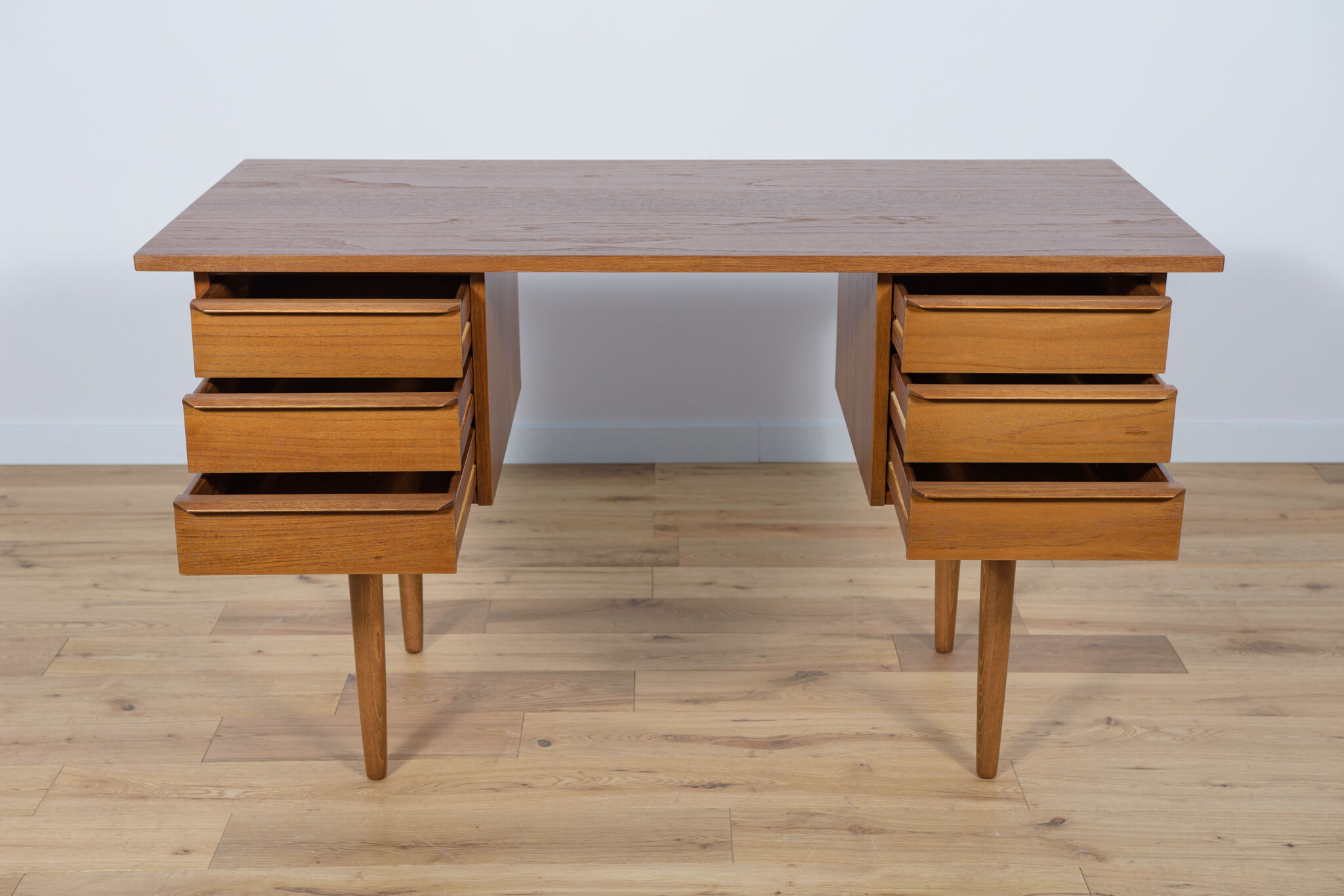 Mid-Century Freestanding Teak Desk, 1960s