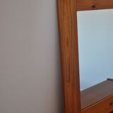 Miroir en bois années 70 pin