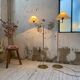 Pair of SCE floor lamps articulated brass 70s