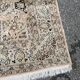 Handmade Persian rug beige cashmere wool from India 127x190cm