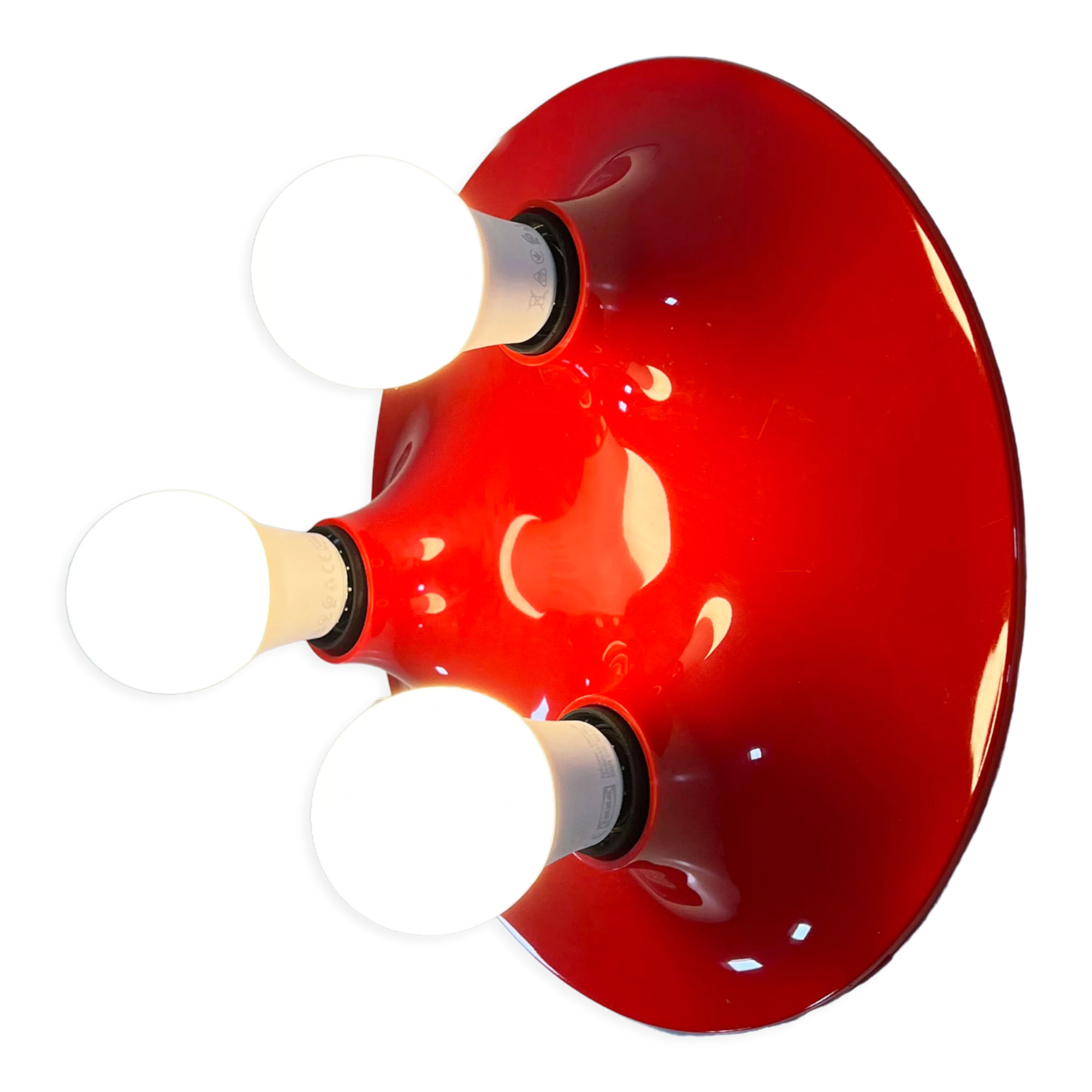 Red Triteti wall lamp by Vico Magistretti for Artemide, 1960