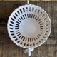 Empire malicorne white openwork ceramic pocket bowl vintage #d