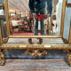 mirror Louis XV- Regency a pare closed in gilded wood around 1850-1880   166x93cm