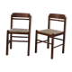 Paire de chaises bois et corde