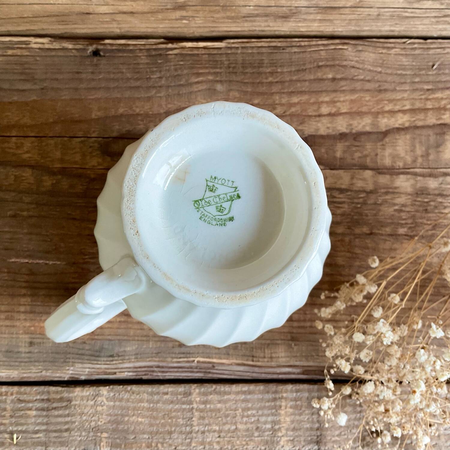 5 cups and creamer Myott Staffordshire England