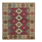 Tapis anatolien vintage turc 106 cm x 120 cm