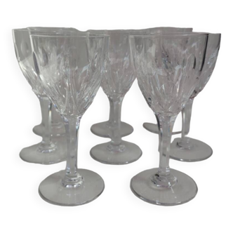 I Saint Louis crystal wine glasses, Vic model, 1930s.