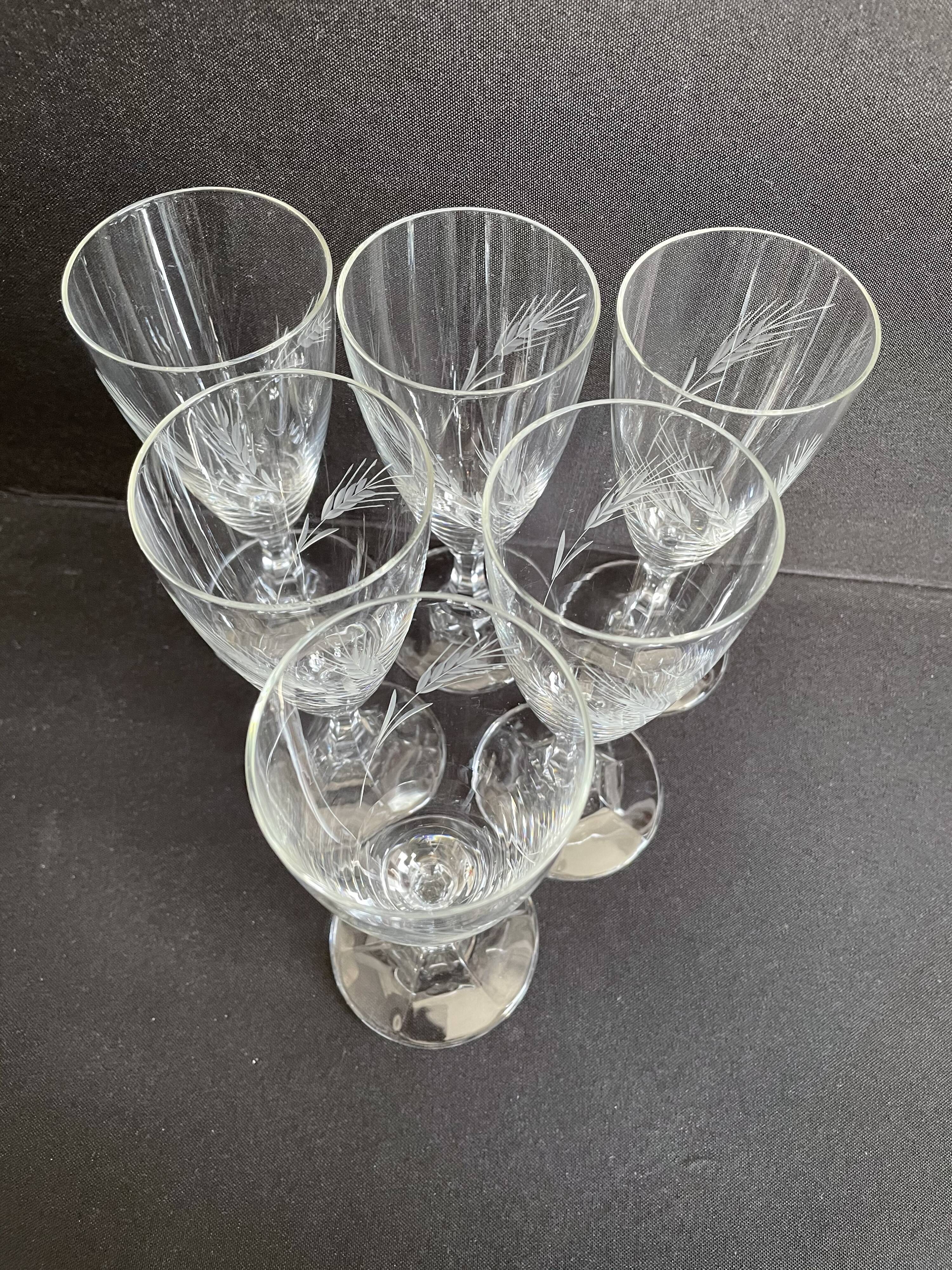 Champagne flutes in cut crystal