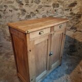 Antique low beech sideboard – France – 1920s