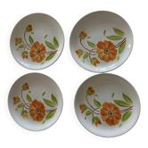 4 vintage plates MOULIN DES LOUPS