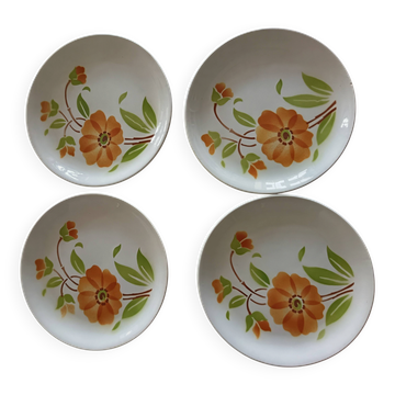 4 assiettes vintage MOULIN DES  LOUPS