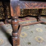 Louis XIII style farmhouse table with integrated extensions
