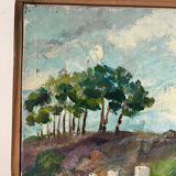 Breton Landscape, oil on canvas, signed Régine David