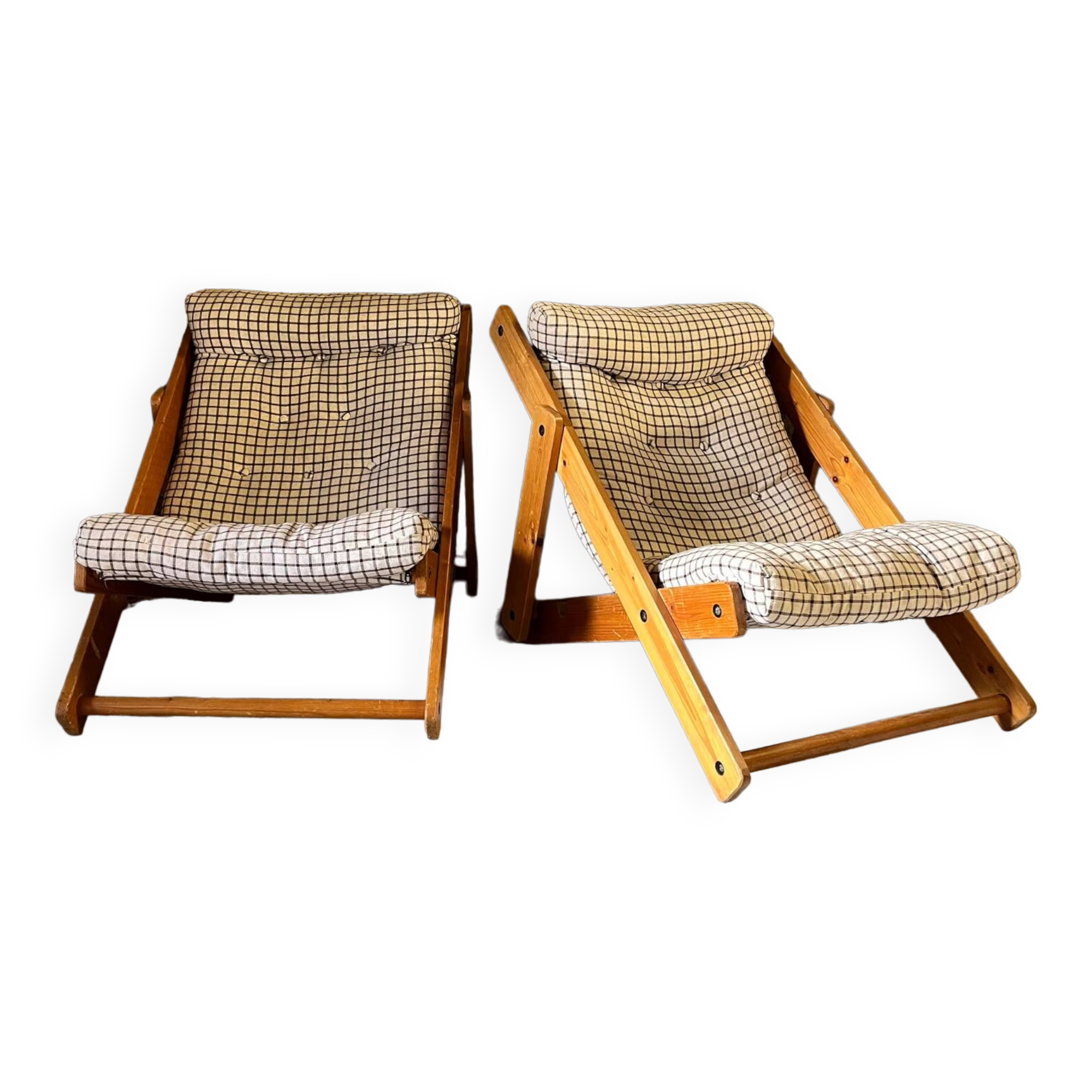 Pair of Kon Tiki armchairs by Gillis Lundgren for Ikea