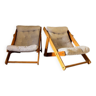 Pair of Kon Tiki armchairs by Gillis Lundgren for Ikea