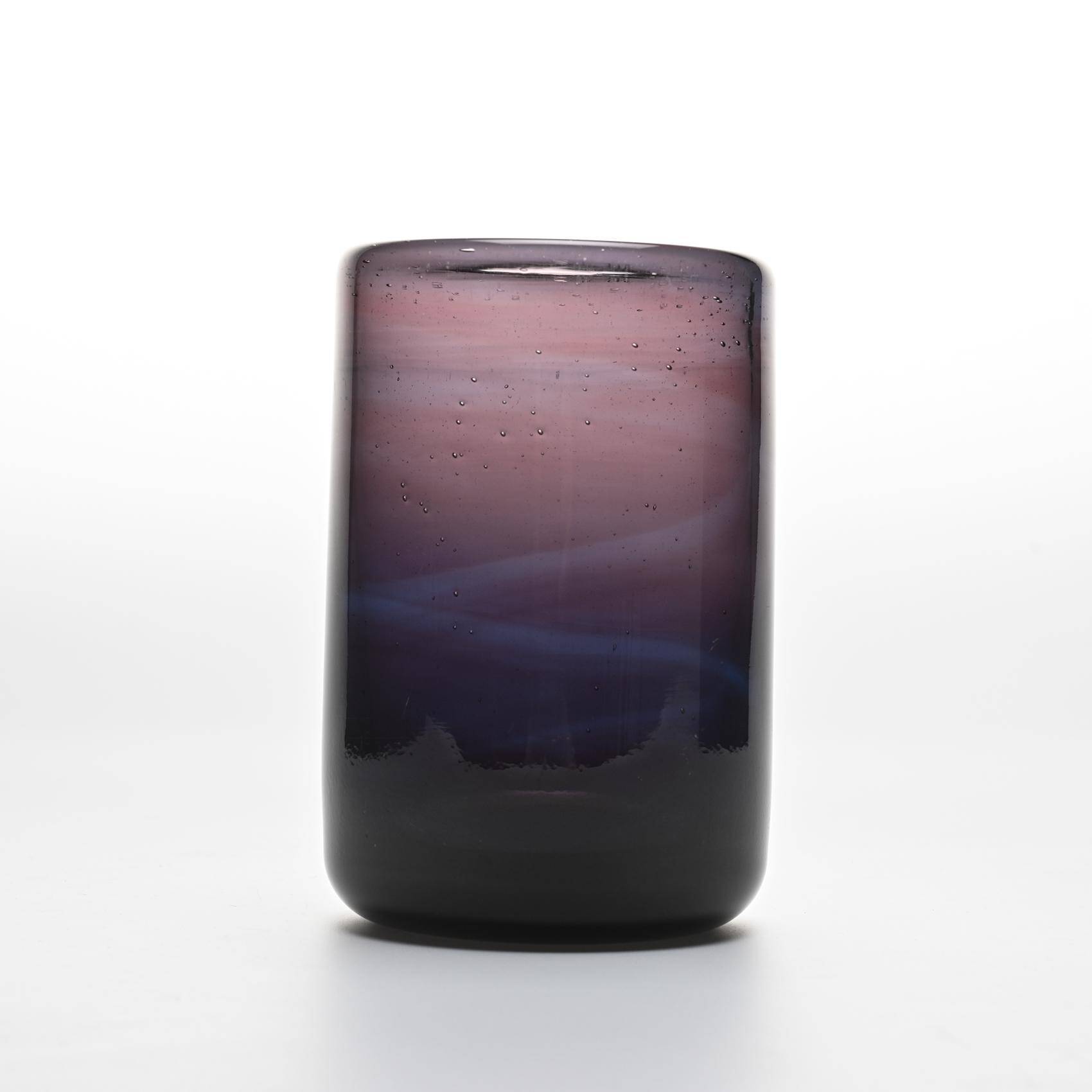 Claude Morin, blown glass roller vase, France 1975