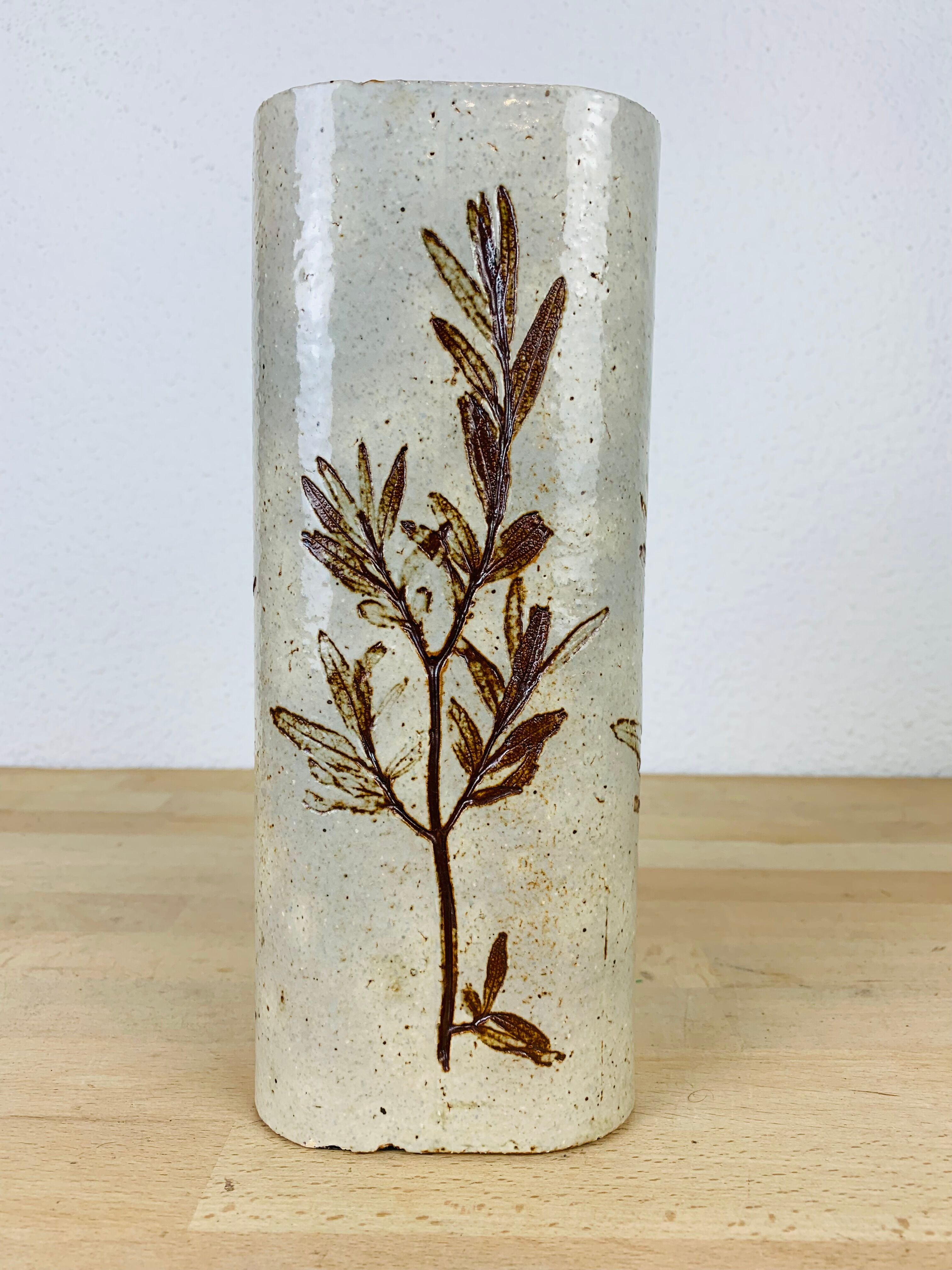 Herbarium vase by Raymonde Leduc in Vallauris 25 cm
