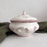 Fontanges iron earthenware soup tureen, Sarreguemines