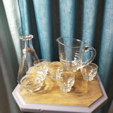 Water service or orangeade carafes and glasses