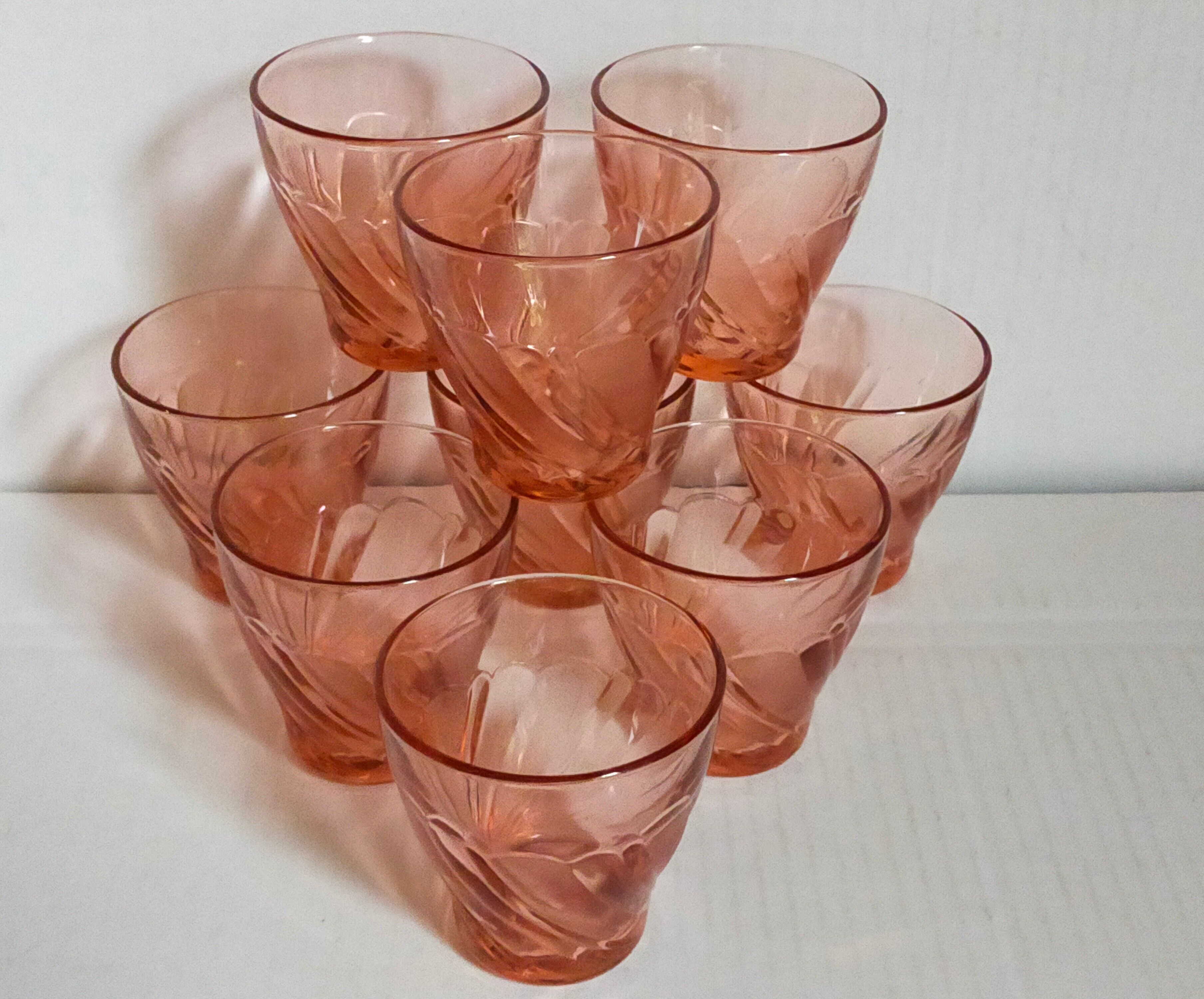 Nine Vereco glasses in Rise glass 80s