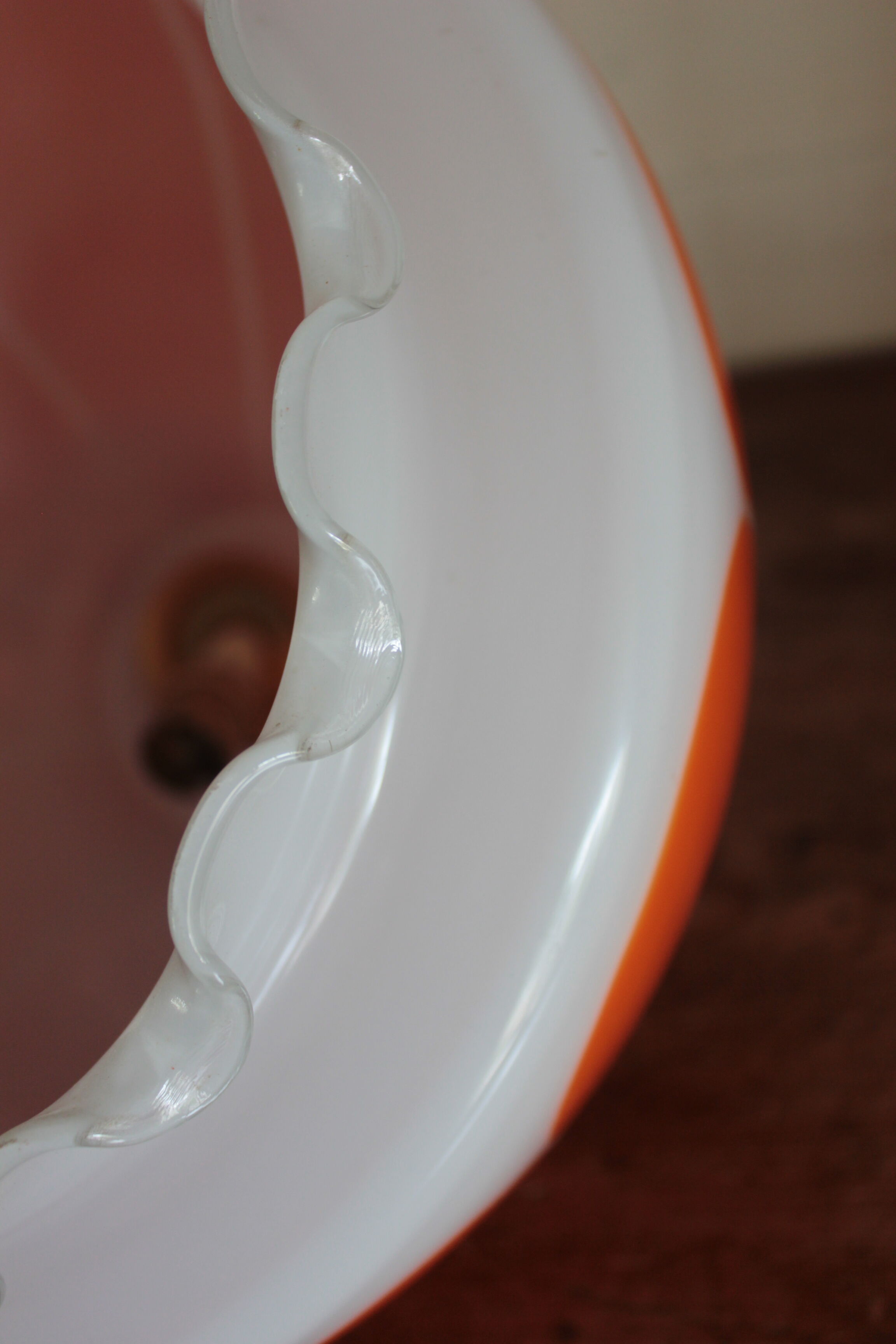 Vintage ceiling chandelier 70s orange