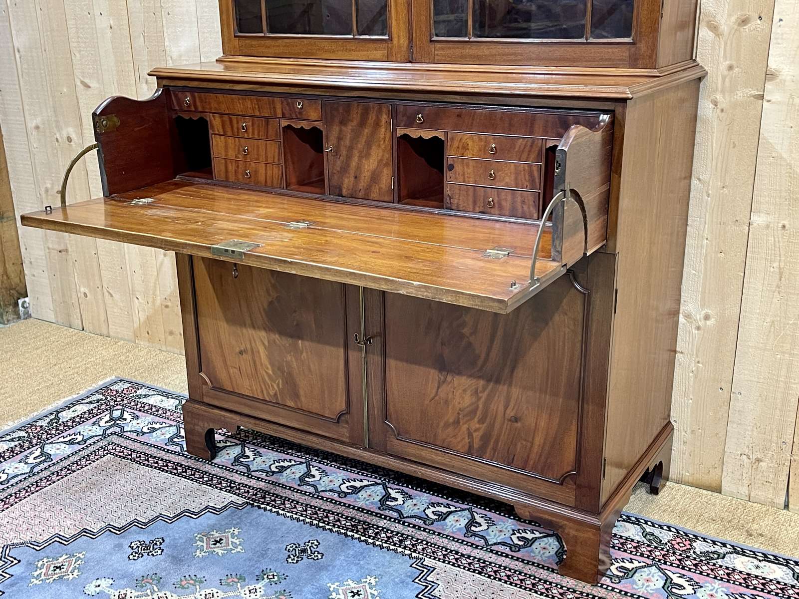 Nineteenth-century English mahogany scriban