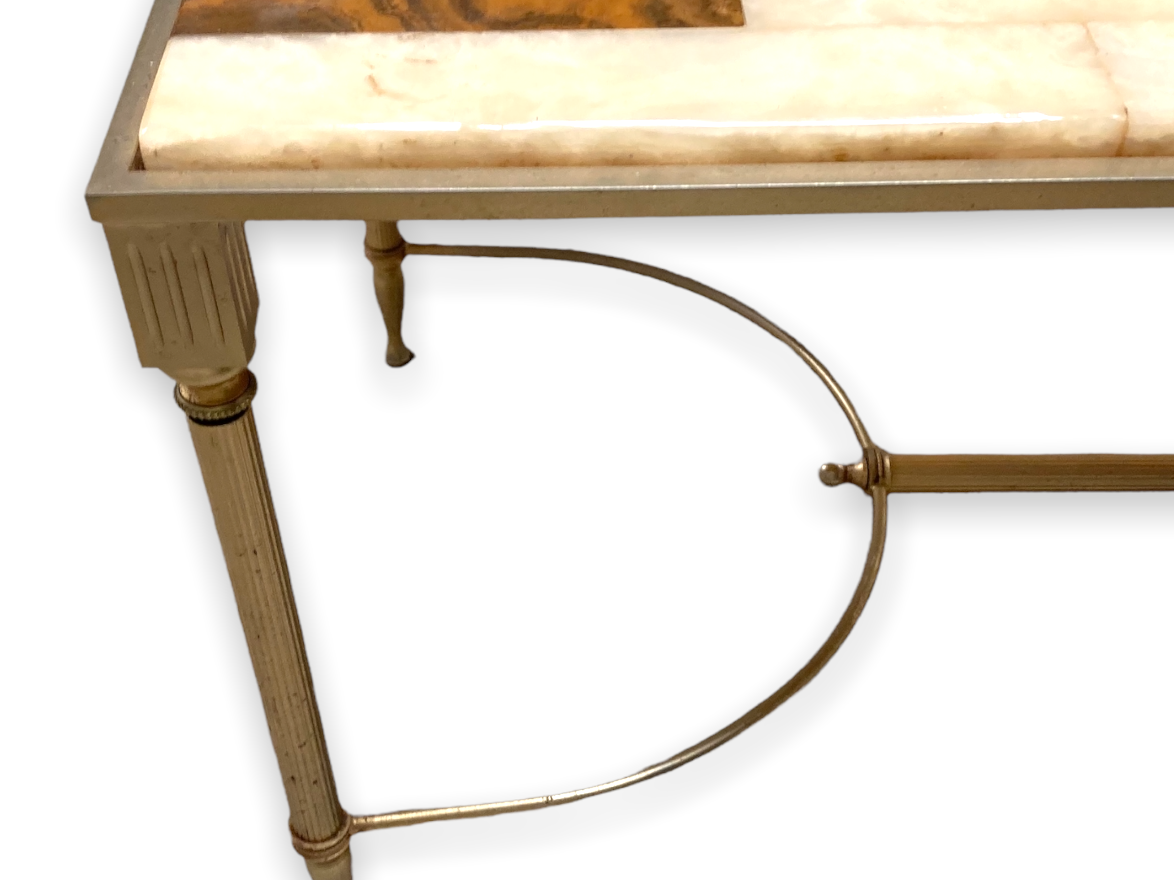 Coffee Table Hollywood Regency Italian Marble