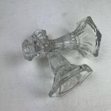 Pair of glass candlesticks