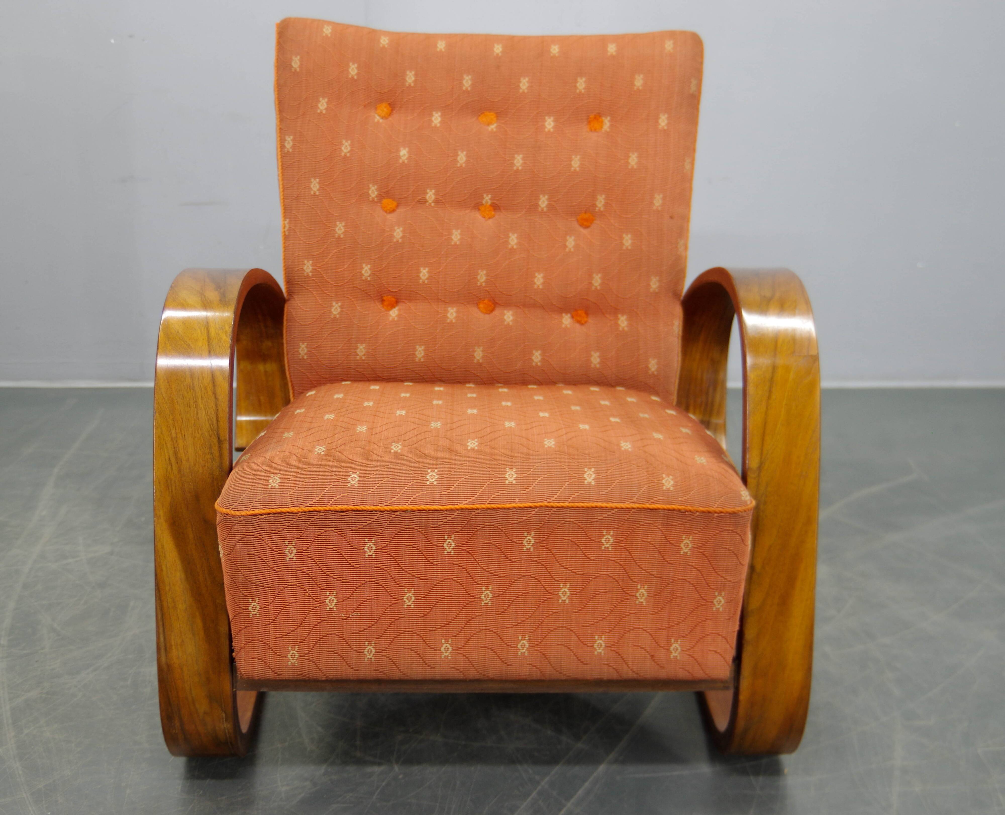 Tank Armchair by Miroslav Navratil, Laminated Bentwood, 1930s