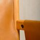 Armchair Wood and cognac colored Saddle Leather, Ibisco Italy 1970s