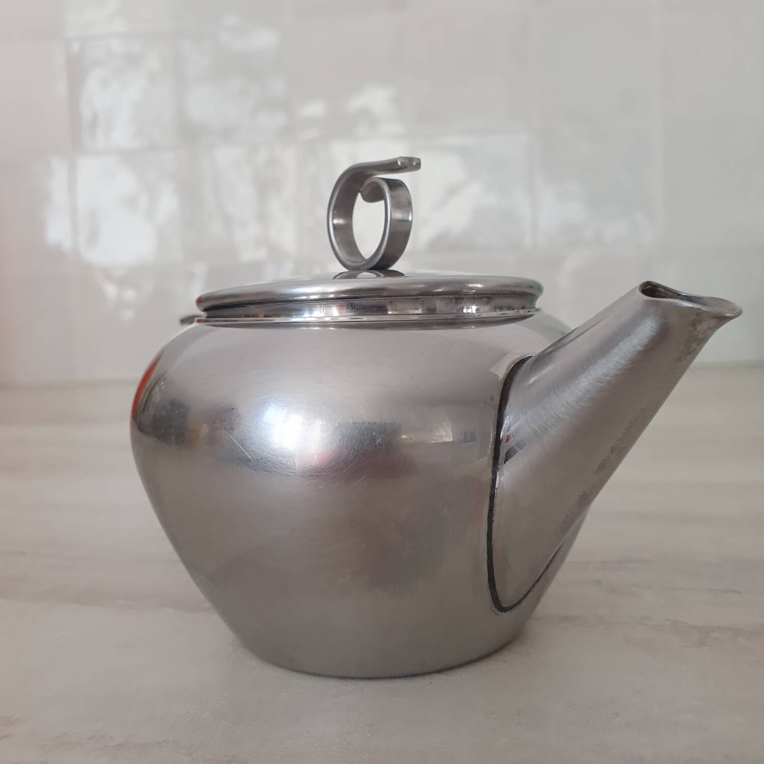 Rémy Letang / Small brushed 18/10 stainless steel teapot