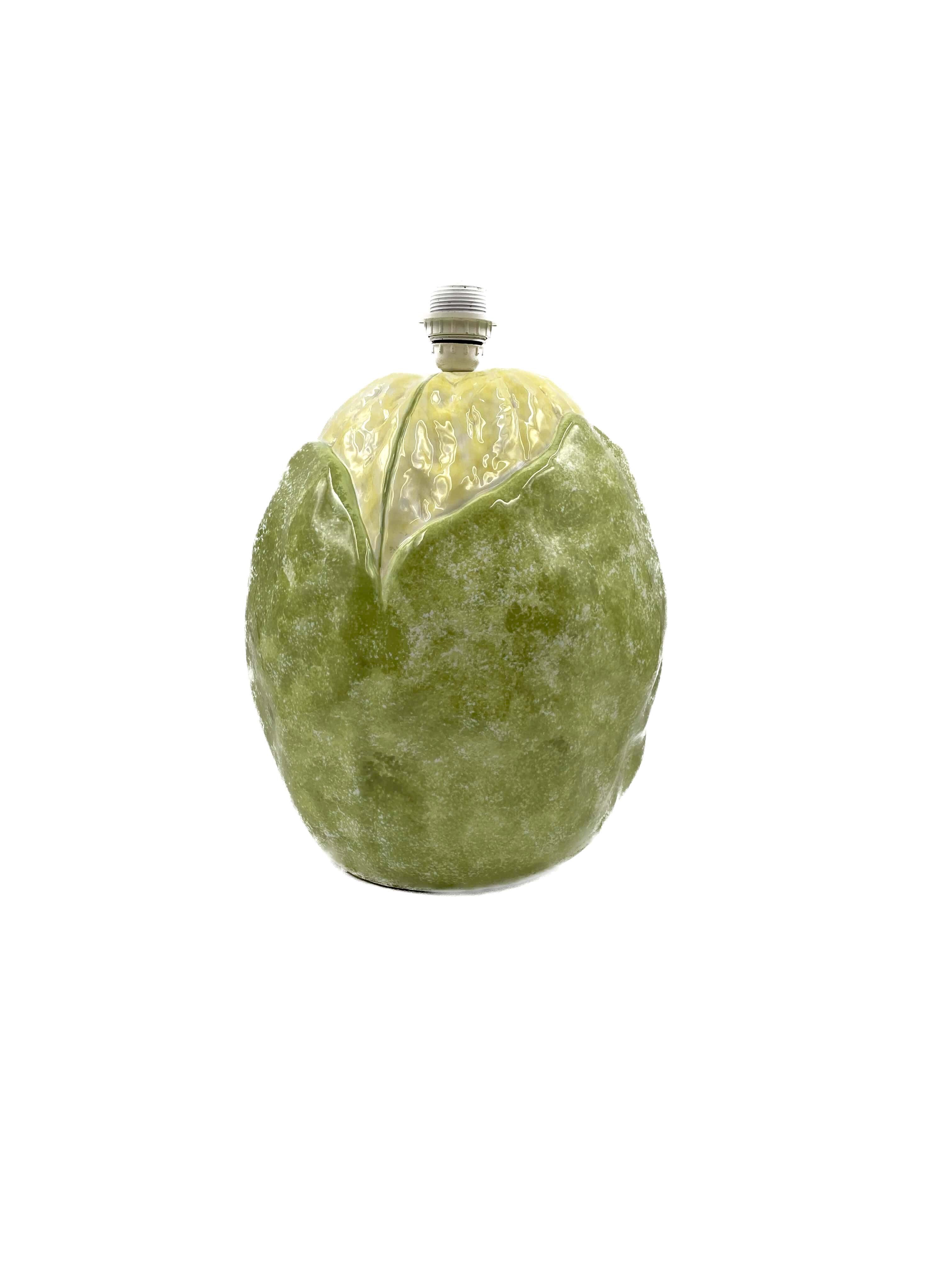 Ceramic cauliflower-shaped lamp base, Italy 1970s