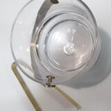 Ice bucket, ice cubes and its vintage pliers