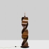 Sculptural wooden lamp base. 1980s