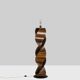 Sculptural wooden lamp base. 1980s