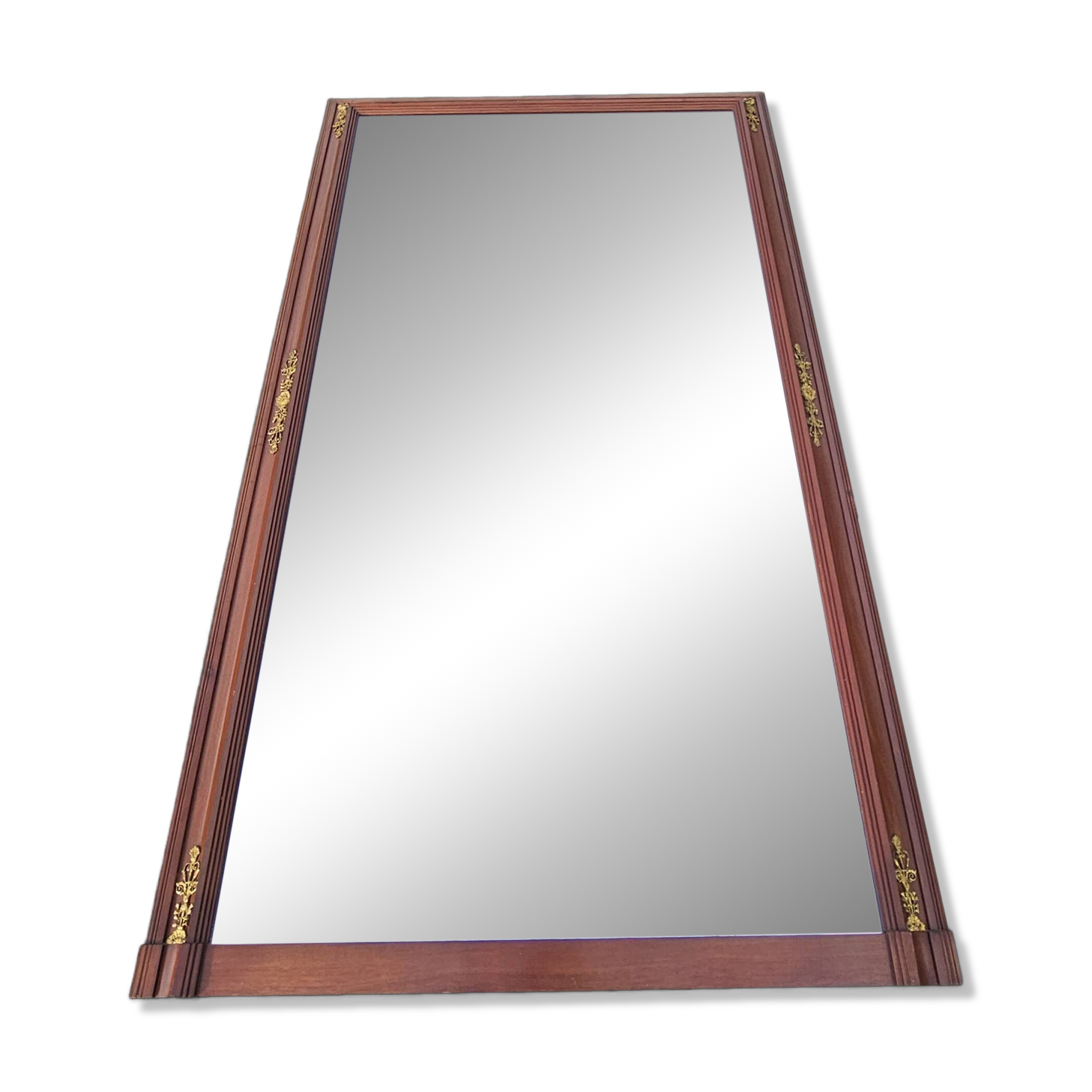 Grand miroir ancien decors en bronze