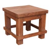 Old small Burmese teak workshop bedside table