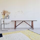 Antique wooden farm bench