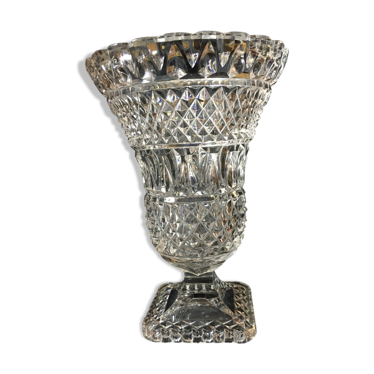 Vase Medicis foot shower crystal cut diamond tip
