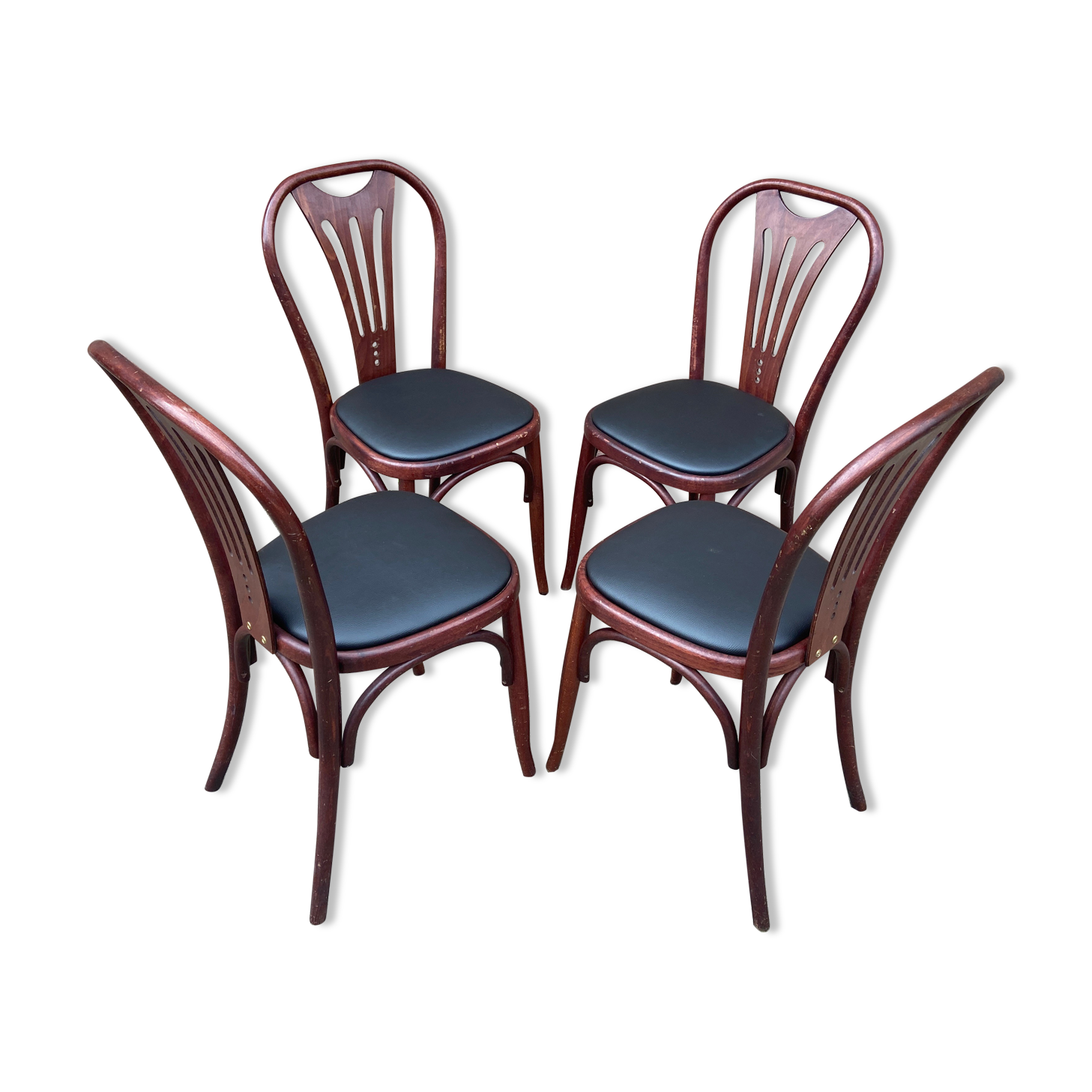4 Viennese wooden pram chairs from the 1980s