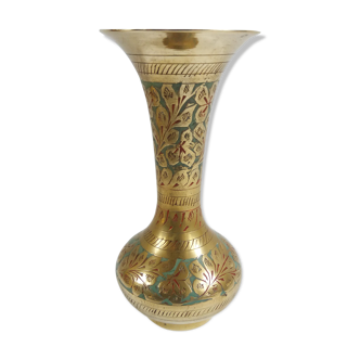 Vase laiton doré
