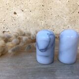 Marble pepper salt shaker duo