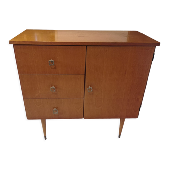 Old vintage Scandinavian chest of drawers 3 drawers and 1 compass foot holder