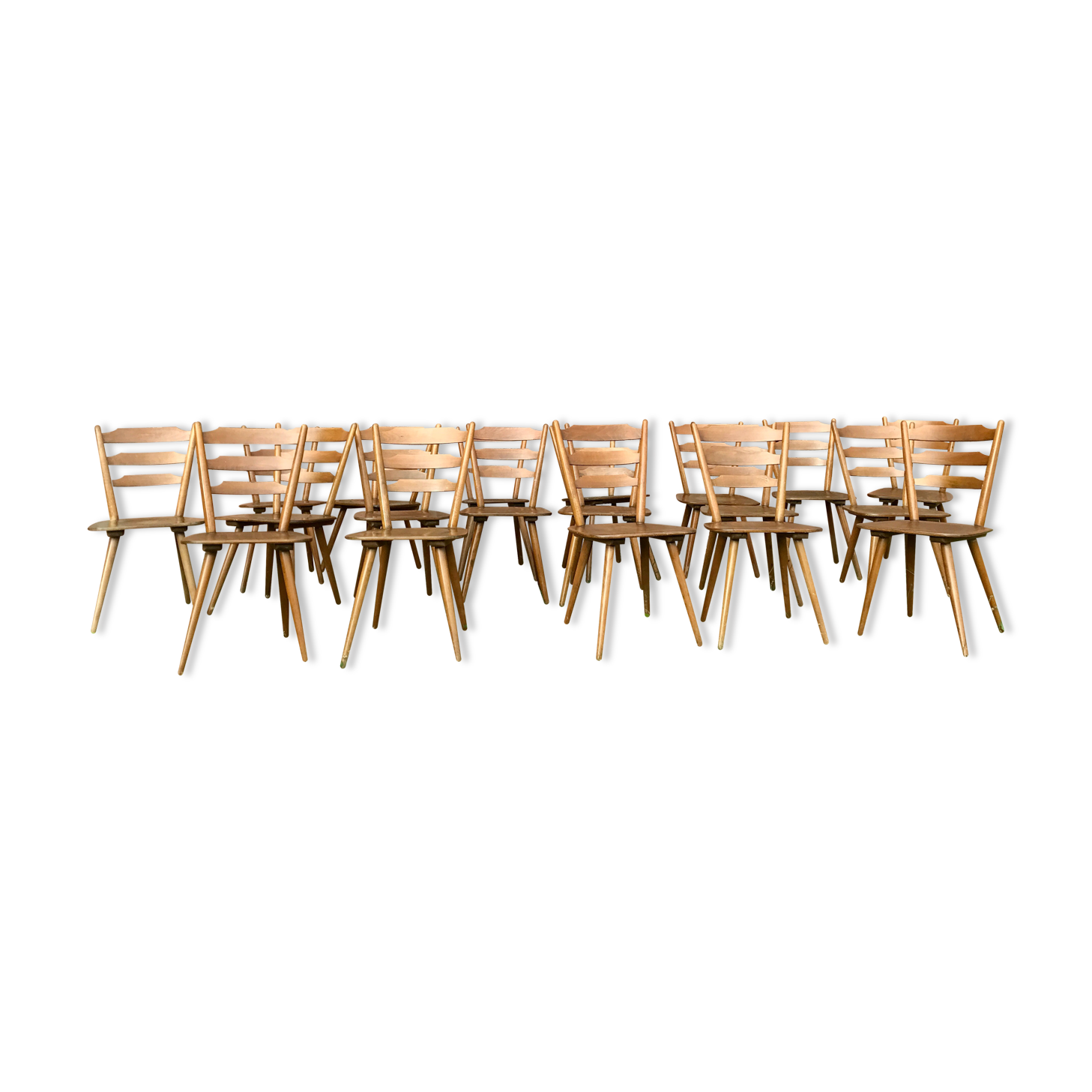66 Scandinavian chairs or vintage wooden bistro