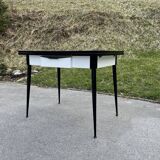 Italian dining table and 4 chairs by Salvarani, 1950s, set of 5.